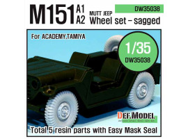 обзорное фото U.S M151 Jeep sagged wheel set  Смоляные колёса