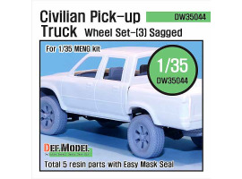 обзорное фото  Civilian Pick up Truck Sagged wheel set 3  Resin wheels