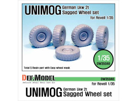 обзорное фото German UNIMOG Lkw 2t Sagged Wheel set  Resin wheels