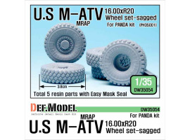 обзорное фото US Army M-ATV 'Big' Sagged Wheel set  Resin wheels