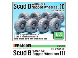 обзорное фото Scud B w/MAZ-543 Sagged Wheel set 1 Смоляные колёса