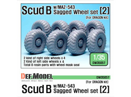 обзорное фото Scud B w/MAZ-543 Sagged Wheel set 2  Смоляные колёса