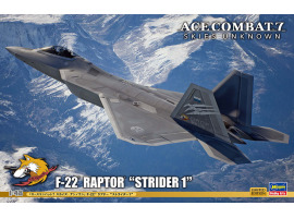обзорное фото Збірна модель винищувач Ace Combat 7 Skies Unknown F-22 Raptor 'Strider 1' Самолеты 1/48
