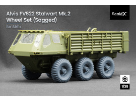 Набор колес (с деформацией) для Alvis FV622 Stalwart Mk.2 от Airfix ScaleX WM 35026S