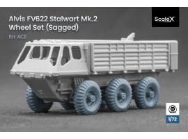 Set of wheels (with deformation) for Alvis FV622 Stalwart Mk.2 from ACE ScaleX WM 72004S