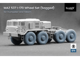 Набір коліс (з деформацією) для МАЗ 537 I-170 від Trumpeter та Takom ScaleX WM 72005S