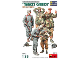 обзорное фото Збірна модель 1/35 Фігури "Маркет Гарден" Нідерланди 1944 року. Смоляні голови MiniArt 35393 Фігури 1/35