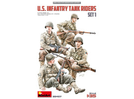 Сборная модель 1/35 Фигуры Американские пехотные танкисты МиниАрт 35407
