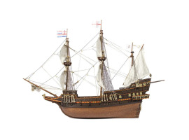 обзорное фото Scale wooden model 1/85 English galleon "Golden Hind" OcCre 12003 Ships