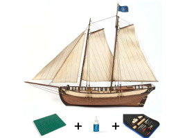 обзорное фото Збірна дерев'яна модель 1/50 Стартовий набір корабель «Polaris» OcCre 12007S Кораблі