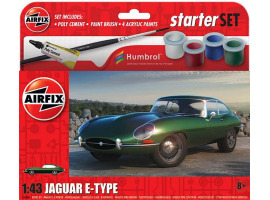 обзорное фото Збірна модель 1/43 автомобіль Jaguar E-Type стартовий набір Airfix A55009 Автомобілі 1/43