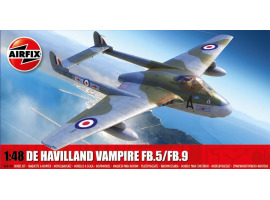 обзорное фото Scale model 1/48 de Havilland Vampire FB.5/FB.9 fighter jet Airfix A06108 Aircraft 1/48