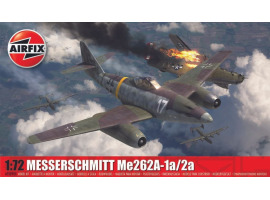 обзорное фото Збірна модель 1/72 німецький винищувач Messerschmitt Me262A-2a Airfix A03090A Літаки 1/72