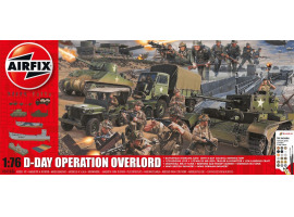 обзорное фото Збірна модель 1/76 стартовий набір діорама "D-Day Operation Overlord" Airfix A50162A Діорами