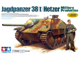 обзорное фото Scale model 1/35 Tank JAGDPANZER 38 (T) HETZER MID PRODUCTION Tamiya 35285 Armored vehicles 1/35