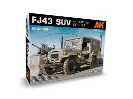 Сборная модель 1/35 Внедорожник FJ43 с мягким верхом IDF и LAF AK-interactive 35004