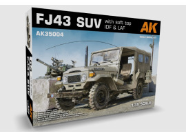 Сборная модель 1/35 Внедорожник FJ43 с мягким верхом IDF и LAF AK-interactive 35004