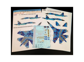 Foxbot 1:48 Decal Su-27PM-1 Ukrainian Air Force, digital camouflage, part 2 (with masks) FB 48-085A