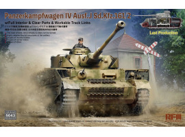 обзорное фото Збірна модель 1/35 Німецький середній танк Pz.Kpfw.IV Ausf. J Last Production з повним інтер’єром, прозорими деталями та робочими траками RFM RM-5043 Військова техніка