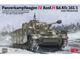 обзорное фото Збірна модель 1/35 Німецький середній танк Panzerkampfwagen IV Ausf.H Sd.Kfz.161/1 Early Production RFM RM-5046 Військова техніка
