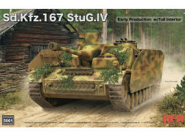 обзорное фото Збірна модель 1/35 Німецька штурмова гармата Sd.Kfz.167 StuG.IV Early Production з повним інтер’єром RFM RM-5061 Військова техніка