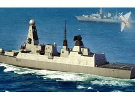 обзорное фото Сборная модель 1/350 Эсминец Королевского флота Тип 45 Трумпетер 04550 Флот 1/350