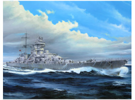 обзорное фото Сборная модель 1/350 Немецкий тяжелый крейсер Prinz Eugen 1945 Трумпетер 05313 Флот 1/350