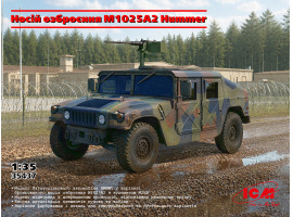 Збірна модель 1/35 Військовий автомобіль Hummer носій озброєння M1025A2 ICM 35437