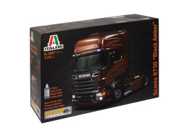 Сборная модель 1/24 грузовой автомобиль / тягач Scania R730 "Black Amber" Италери 3897