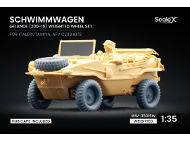 Набор колес (с деформацией) для Schwimmwagen Gelände v2 (200-16) для Italeri, Tamiya, AFV club