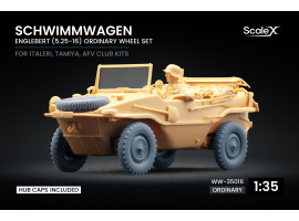 обзорное фото Набір коліс для Schwimmwagen Englebert (5.25-16) від Italeri, Tamiya, AFV club ScaleX WW-35016 Колеса