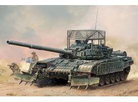 обзорное фото Сборная модель танка Т-72Б1 с КТМ-6 и решеткой Бронетехника 1/35