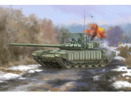 обзорное фото Сборная модель танка Т-72Б3 с мягким корпусом 4С24 ERA и решетчатой броней Бронетехника 1/35