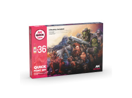 обзорное фото Quick Gen Paint Set 36 Colors (+2 Brushes) AK-interactive 17601 Paint sets