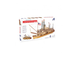 обзорное фото Дерев'яна модель пароплава «Король Міссісіпі» у масштабі 1:80 Кораблі