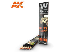 Watercolor pencil set Rust and Streaking  / Набор карандашей: ржавчина и полосы