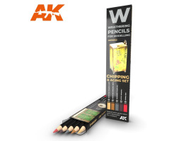 Watercolor pencil set Chipping and aging / Набор карандашей: сколы и старение