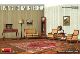 Сборная модель 1/35 Интерьер гостиной Miniart 35646