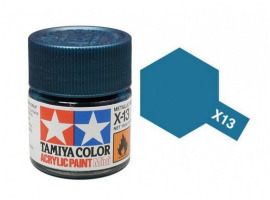 обзорное фото Акриловая краска на спиртовой основе Синий Металлик 10мл Тамия X-13 Акриловые краски