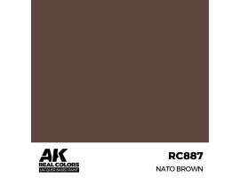 Акриловая краска на спиртовой основе NATO Brown / Коричневый НАТО АК-интерактив RC887