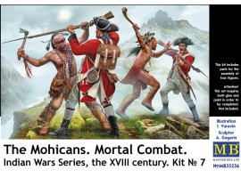 обзорное фото Scale model 1/35 Mohicans "Mortal Combat" (Indian Wars Series, 18th century. Set #7) MasterBox 35236 Figures 1/35