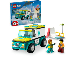 обзорное фото Конструктор LEGO City Карета швидкої допомоги й сноубордист 60403 City