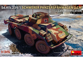 Збірна модель 1/35 Бронеавтомобіль Sd.Kfz.234/1 Schwerer Panzerspähwagen 2cm пізня модифікація MiniArt 35413