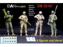 Scale model 1/35 Figures Ukrainian officers of the Security Service of Ukraine 2022-25 4 figures Dan Models 35167