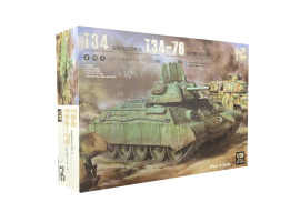 >
  Assembly model 1/35 Tank T-34 screened
  (type 1) T-3476 Wooden box limited edit