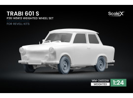 обзорное фото Набір коліс (з деформацією) P36 145R13 для Trabi 601 S від Revell ScaleX WM-24002W Колеса