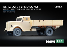 обзорное фото Набір коліс (з деформацією) для Blitz Late v2 від Italeri ScaleX WW-24002W Колеса