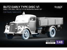 обзорное фото Набір коліс (з деформацією) для Blitz Early v2 від Italeri, Tamiya ScaleX WW-48002W Колеса