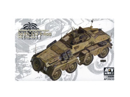 обзорное фото Збірна модель 1/35 Бронеавтомобіль Sd.Kfz.233 (8-колісний) з 75-мм знаряддям AFV Club 35233 Бронетехніка 1/35