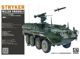 обзорное фото Збірна модель 1/35 Бронетранспортер Stryker M1126 CROWS-J - уніфікований дистанційно керований бойовий модуль AFV Club 35343 Бронетехніка 1/35